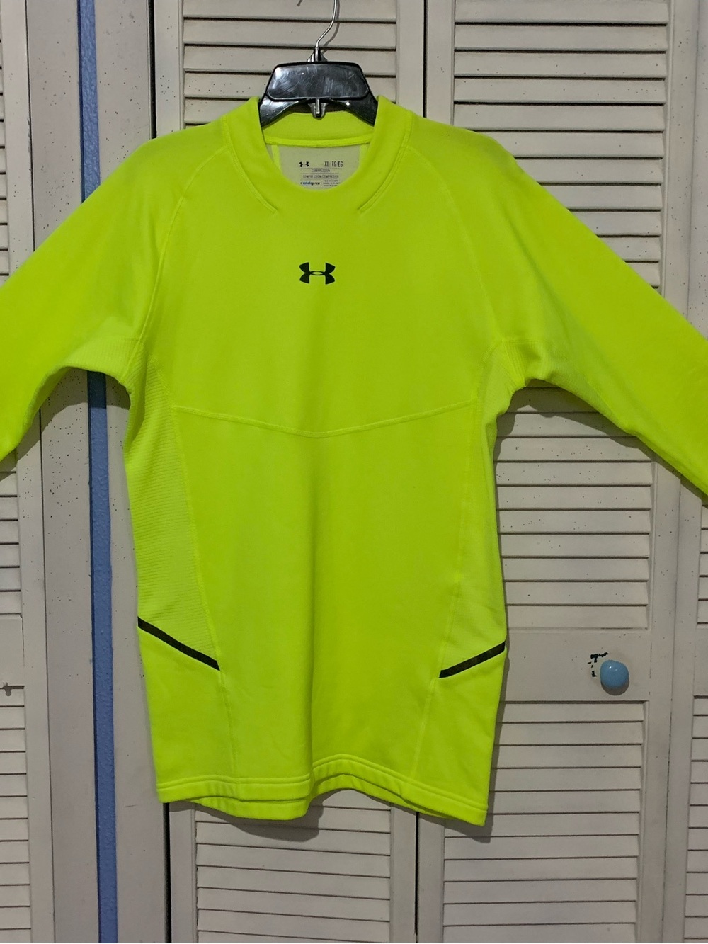 Under Armour Coldgear Bright Yellow Compression Long Sleeved Shirt